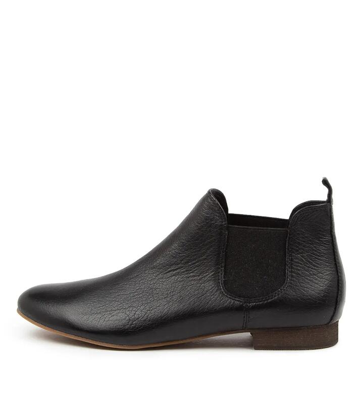 Image of Boots. Productname: Glasgow Black Leather Boots in BLACK colour by brand - MIDAS