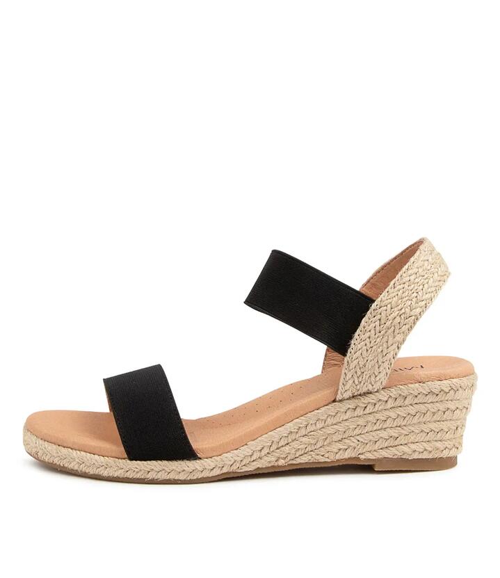 Image of Footwear. Productname: Halina Black Elastic in BLACK colour by brand - MIDAS