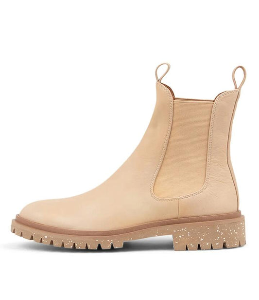 Image of Boots. Productname: Rocco Stone Camel Speckle Leather Chelsea Boots in STONE-CAMEL SPECKLE SOLE colour by brand - MOLLINI