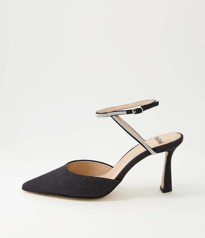 Image of Heels. Productname: Diamond Black Silver Jewels Glitter Heels in Black-Silver Jewels colour by brand - MOLLINI
