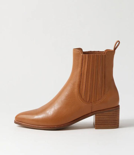 Image of Boots. Productname: Simmons Dark Tan Leather Chelsea Boots in DK TAN colour by brand - MOLLINI