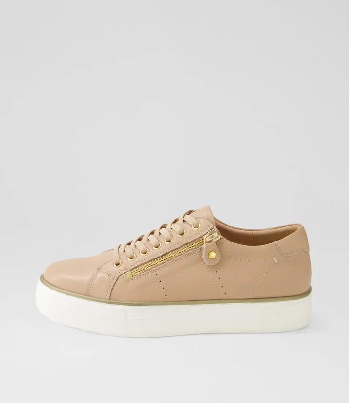 Image of Sneakers. Productname: Feema Mi Cappuccino White Sole Leather Cappuccino White Sole in Cappuccino-White Sole colour by brand - MIDAS