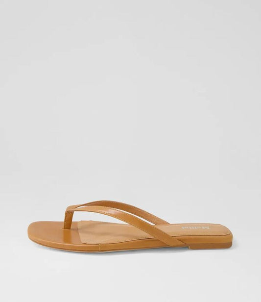 Image of Sandals. Productname: Reille Tan Leather Thongs in TAN colour by brand - MOLLINI