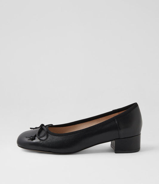 Image of Heels. Productname: Jave Black Leather Heels in BLACK colour by brand - MOLLINI