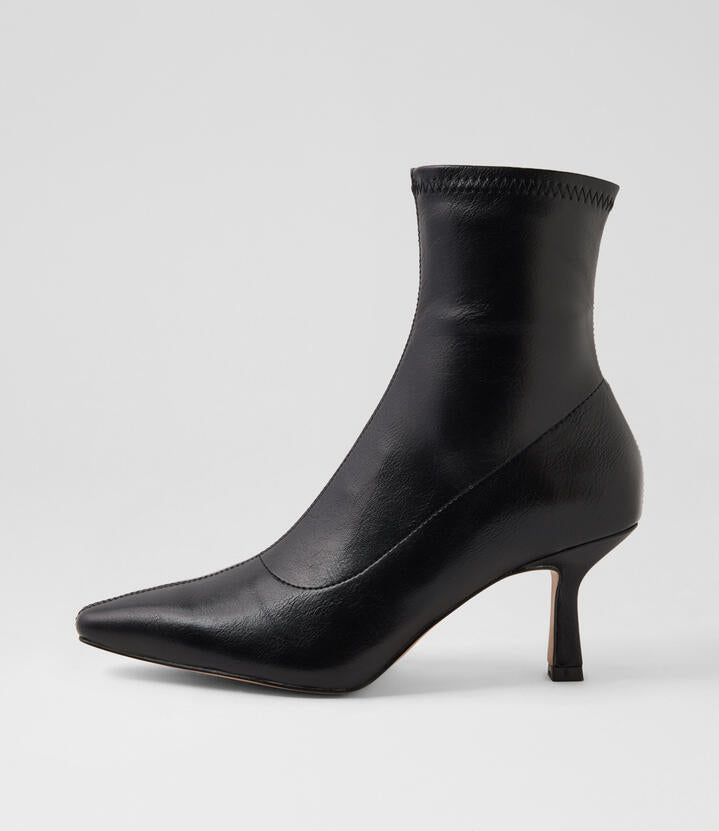 Image of Boots. Productname: Audry Black Tumble Ankle Boots in Black colour by brand - MOLLINI