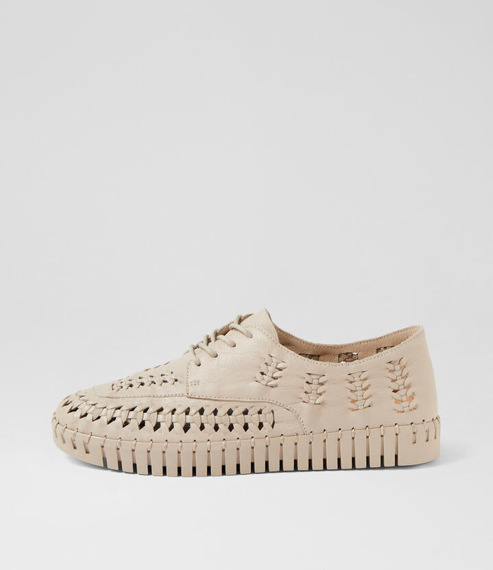 Image of Sneakers. Productname: Harlio Almond Leather Sneakers in ALMOND-ALMOND SOLE colour by brand - MIDAS