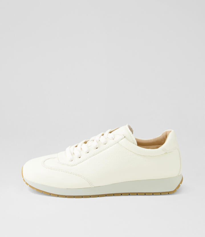 Image of Sneakers. Productname: Pollins Off White Leather Sneakers in OFF WHITE colour by brand - MIDAS