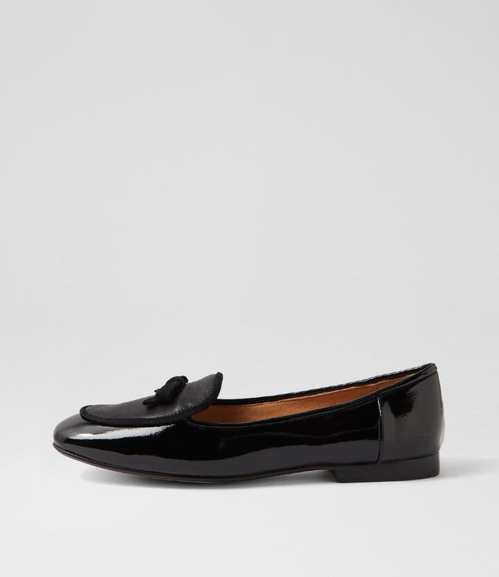 Image of Flats. Productname: Majong Black Mix Loafers in BLACK colour by brand - MIDAS