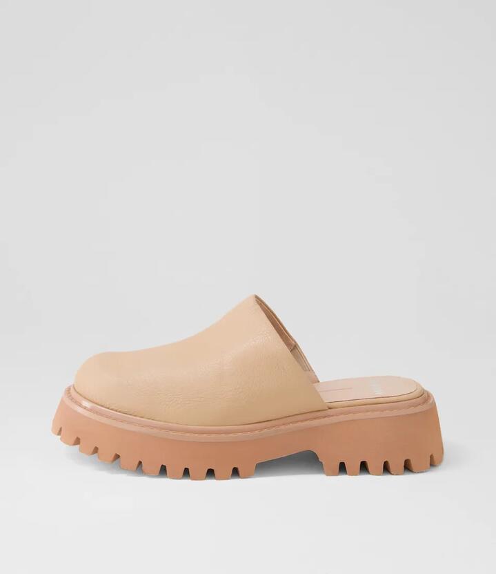 Image of Footwear. Productname: Seliya Dark Nude Leather Flat Shoes in DK NUDE colour by brand - MOLLINI