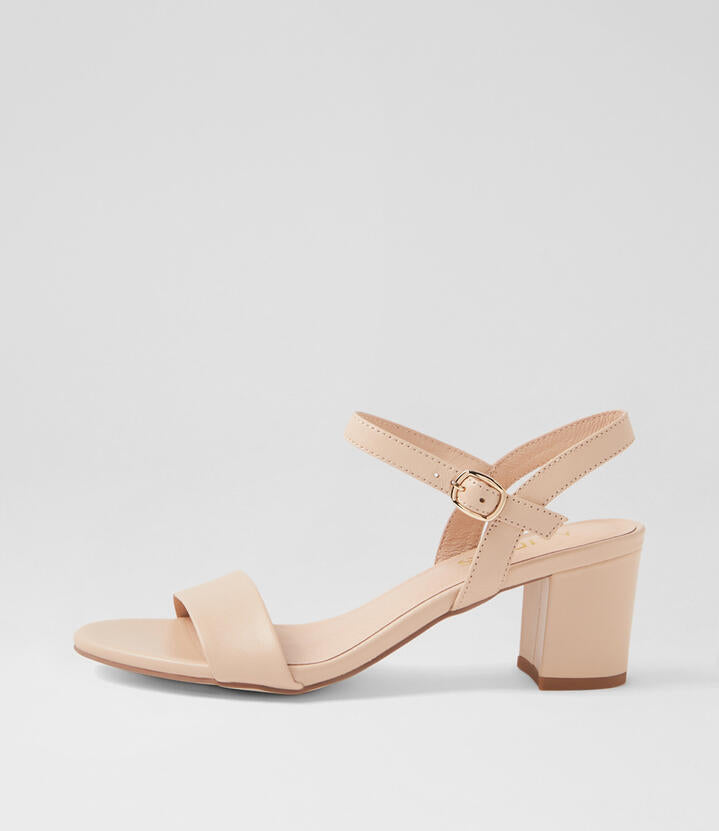 Image of Sandals. Productname: Galeo Nude Leather Sandals in NUDE colour by brand - MIDAS