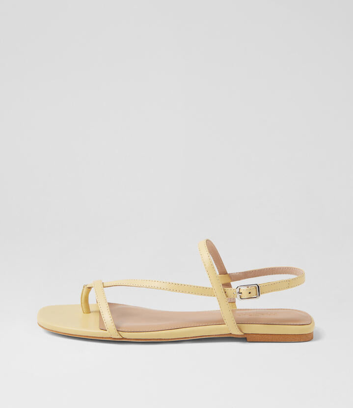 Image of Sandals. Productname: Rollina Lemon Leather Sandals in LEMON colour by brand - MOLLINI