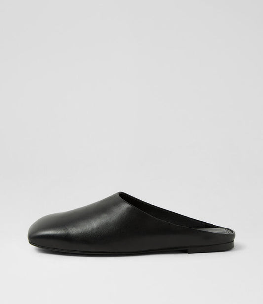 Image of Footwear. Productname: Beels Black Leather Flat Shoes in BLACK colour by brand - MOLLINI