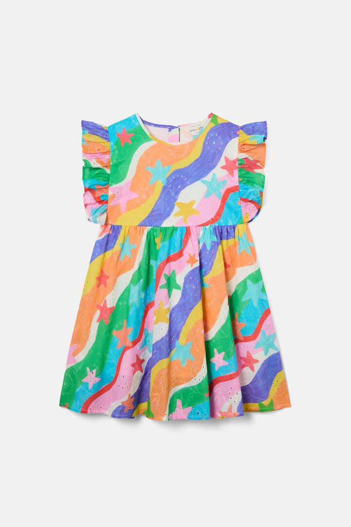 Image of Dresses. Product name - Shine Kids Broderie Dress in Multi colour by brand - Gorman