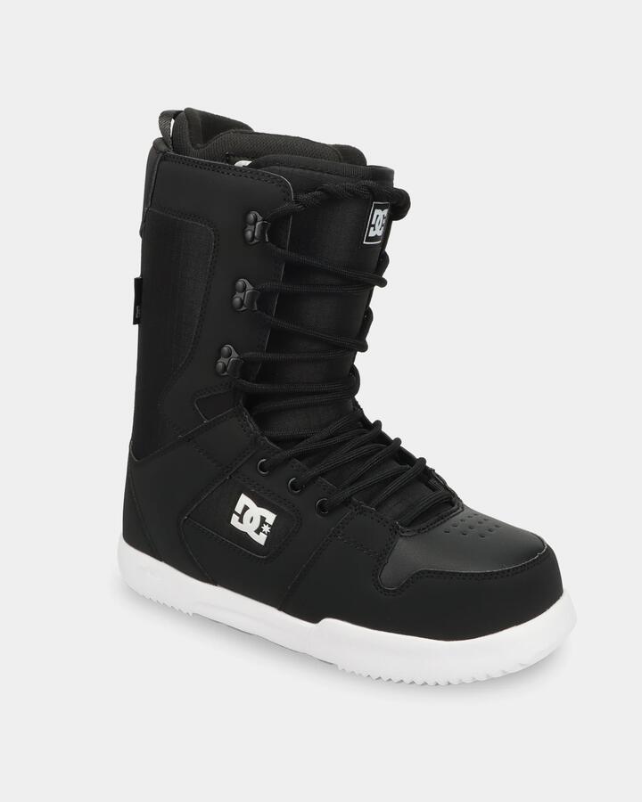 Image of Snowboards. Product name - DC Shoes Mens Phase Lace Snowboard Boots Black/White in Black/White colour by brand - DC Shoes