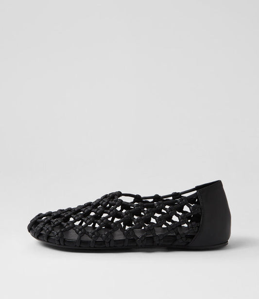 Image of Footwear. Productname: Santiago Black Flat Shoes in BLACK colour by brand - MOLLINI