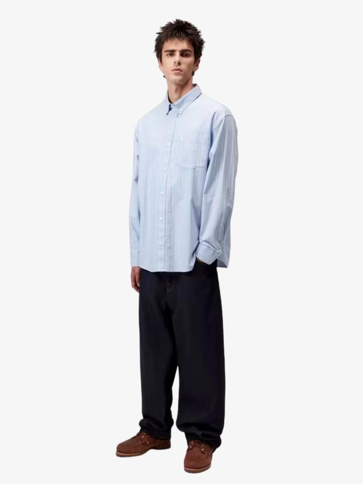 Image of Shirts. Productname: Carhartt Wip L/S Cassel Shirt in Bleach White colour by brand - Carhartt Wip