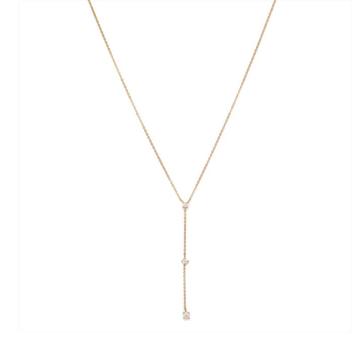 Image of Charms. Product name - 45cm Cubic Zirconia Station Drop Necklace in 9kt Yellow Gold in colour by brand - Bevilles
