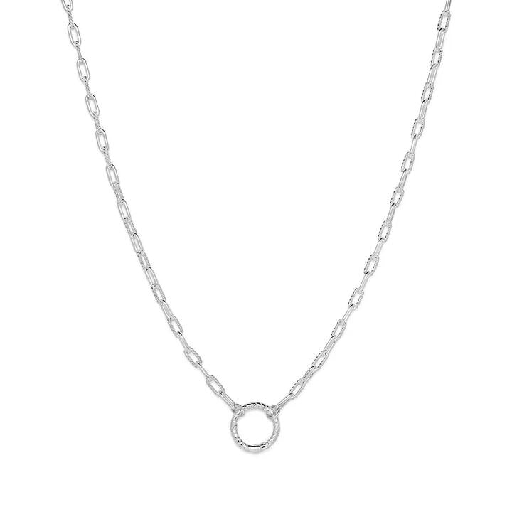 Image of Jewelry. Productname: 45cm Rope O Ring Paperclip Chain Necklace in Sterling Silver in Silver colour by brand - Bevilles
