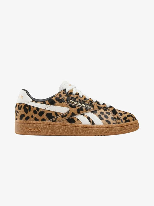 Image of Footwear. Productname: Reebok Women's Club C Grounds UK Shoes in Cheetah/Cheetah colour by brand - Reebok