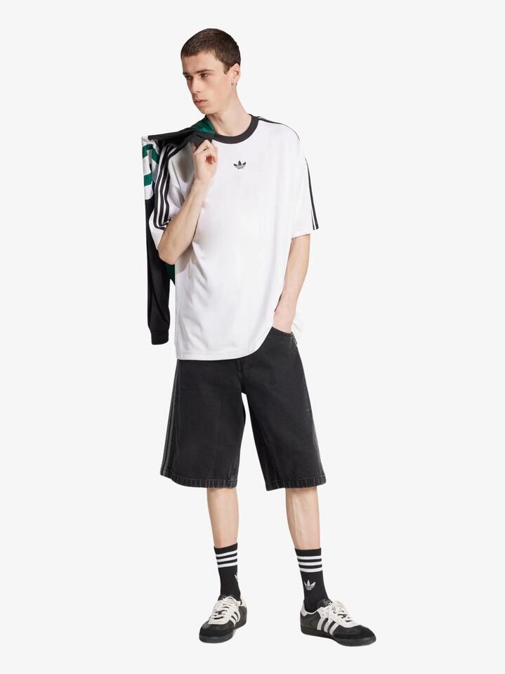 Image of a model wearing Tops. Productname: Adidas Jacquard Jersey in Whiteblack colour by brand - Adidas