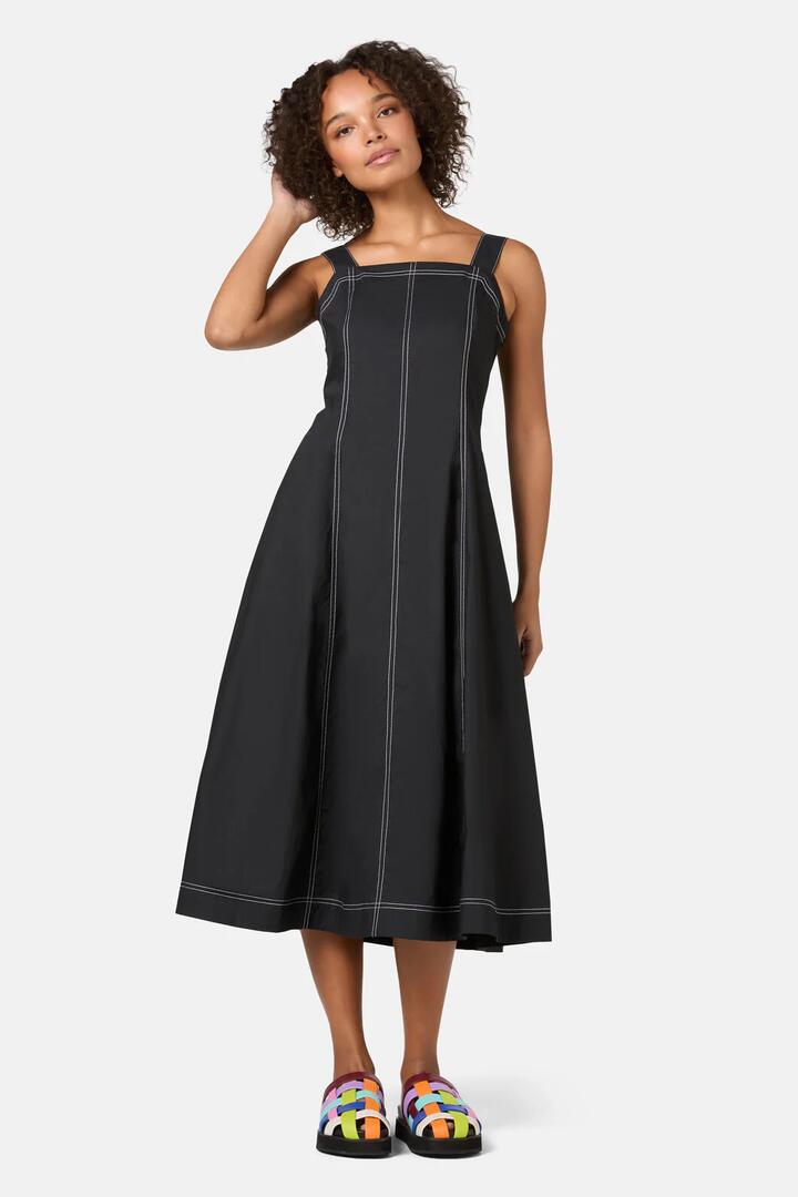 Image of Dresses. Product name - Isabella Apron Dress in Black colour by brand - Gorman