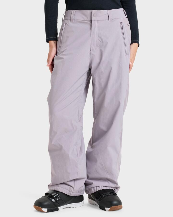 Image of a model wearing Pants. Product name - Roxy Womens Steeply Snow Pants Nirvana in Nirvana colour by brand - Roxy