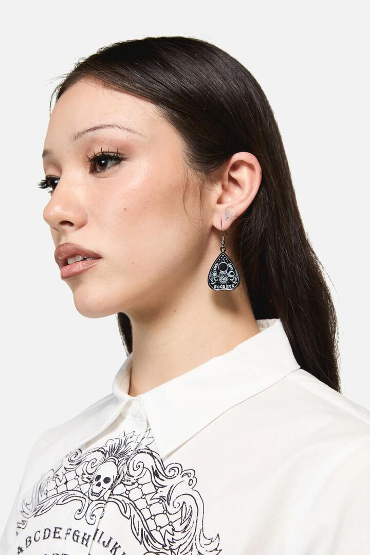 Image of Earrings. Productname: Séance Earrings in Black colour by brand - Dangerfield