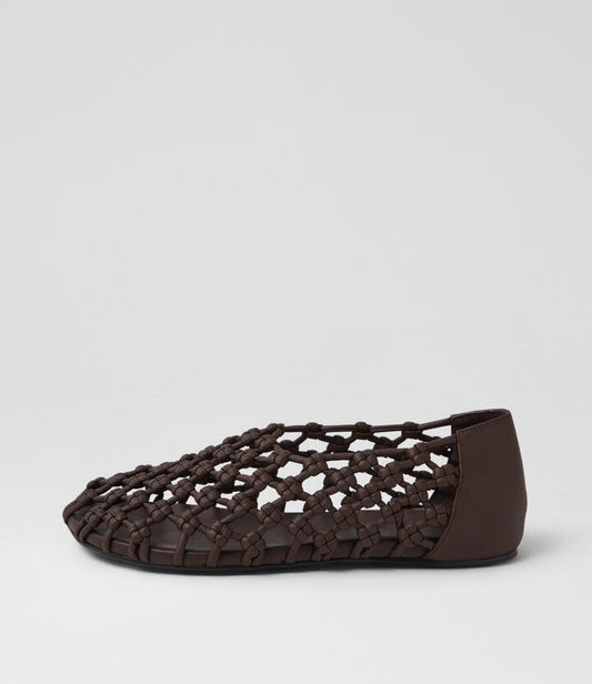 Image of Footwear. Productname: Santiago Choc Flat Shoes in CHOC colour by brand - MOLLINI