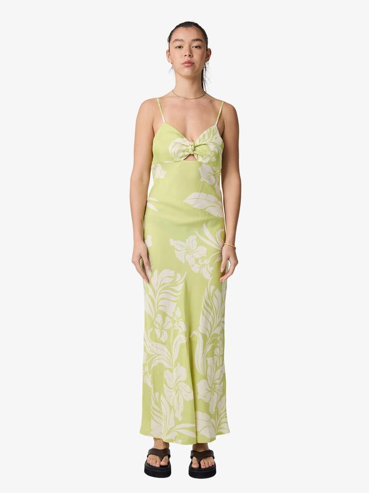 Image of a model wearing Dress. Productname: Lulu & Rose Jose Midi Dress in St Tropez colour by brand - Lulu & Rose