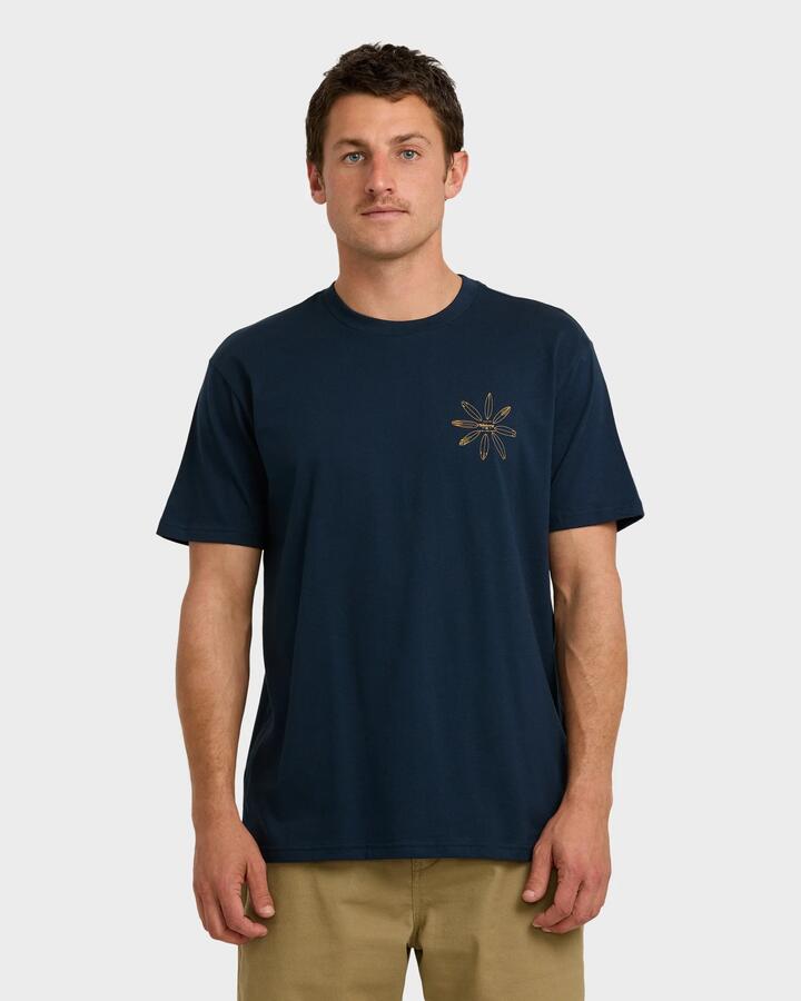 Image of T-Shirts. Product name - Billabong Mens Quiver T-Shirt Navy in Navy colour by brand - Billabong