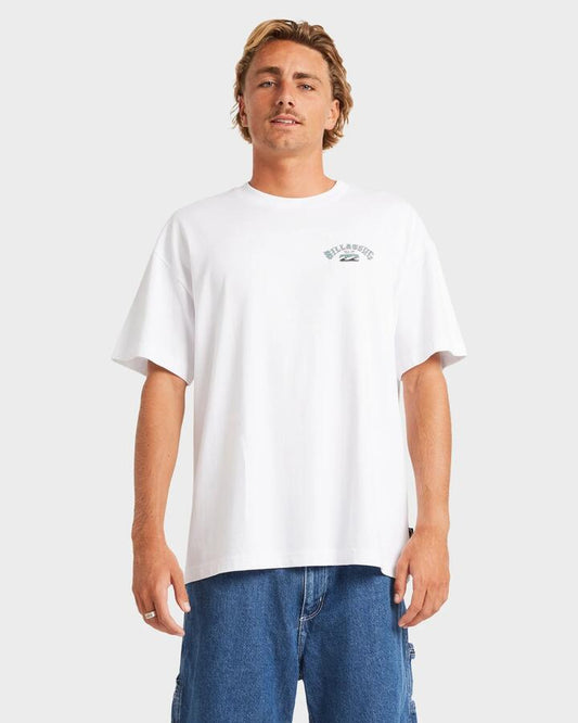 Image of T-Shirts. Productname: Billabong Mens Heritage Arch T-Shirt White - in White colour by brand - Billabong