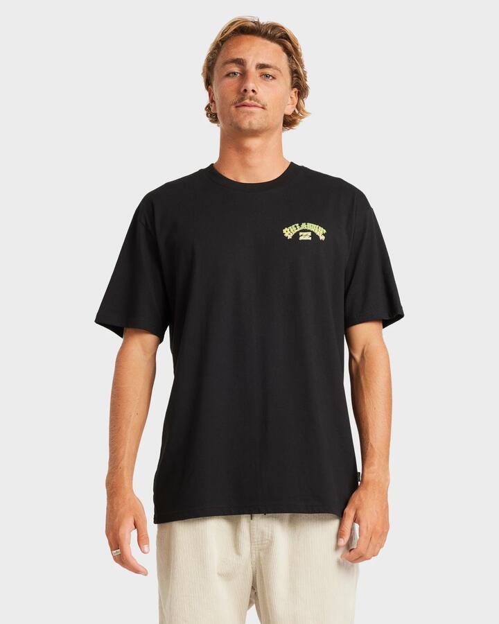 Image of T-Shirts. Product name - Billabong Mens Wax Arch T-Shirt Black in Black colour by brand - Billabong