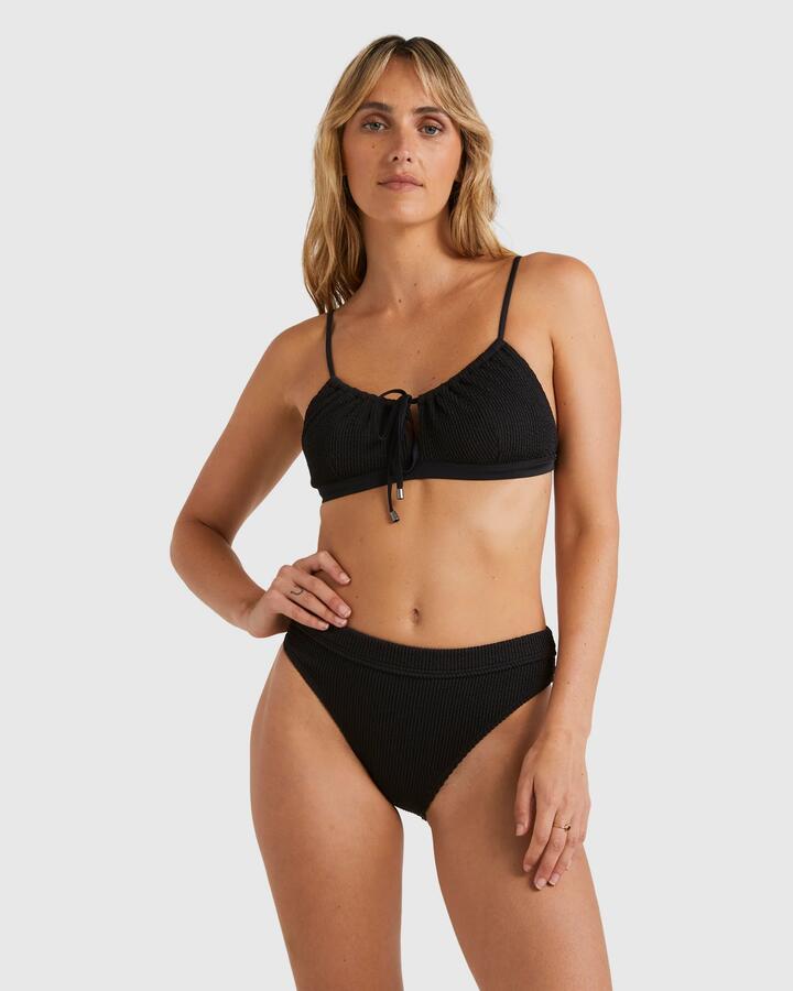 Image of Swimwear. Product name - Billabong Womens Summer High Maui Rider Bikini Bottom Black Sands in Black Sands colour by brand - Billabong