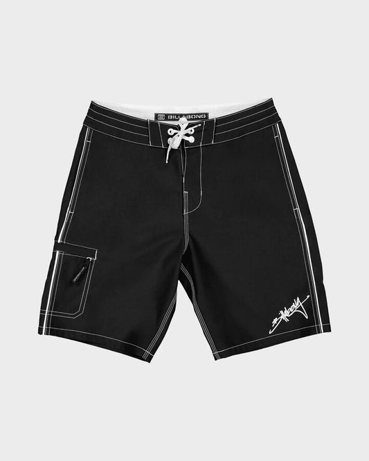 Image of Swimwear. Productname: Billabong Mens Piped Low Tide 19" Boardshorts Black - in Black colour by brand - Billabong