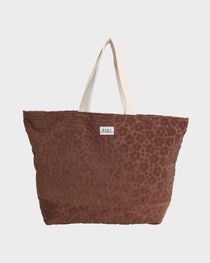 Image of Bags. Productname: Roxy - Blossom Terry Tote Bag - Almond - in Almond colour by brand - Roxy