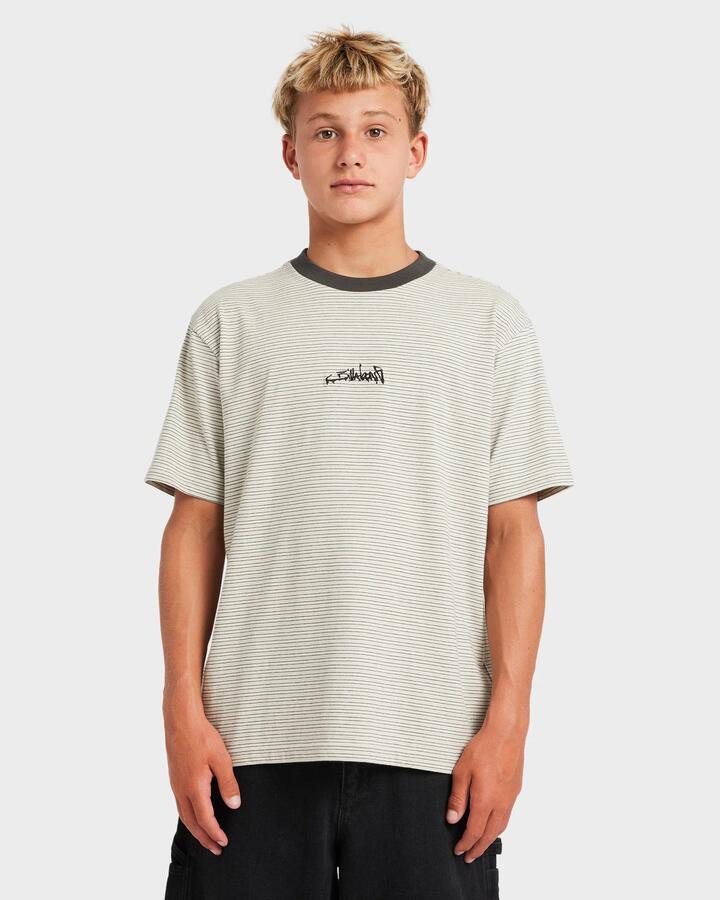Image of T-Shirts. Productname: Billabong Boys 8-16 Absence Stripe T-Shirt Chino - in Chino colour by brand - Billabong