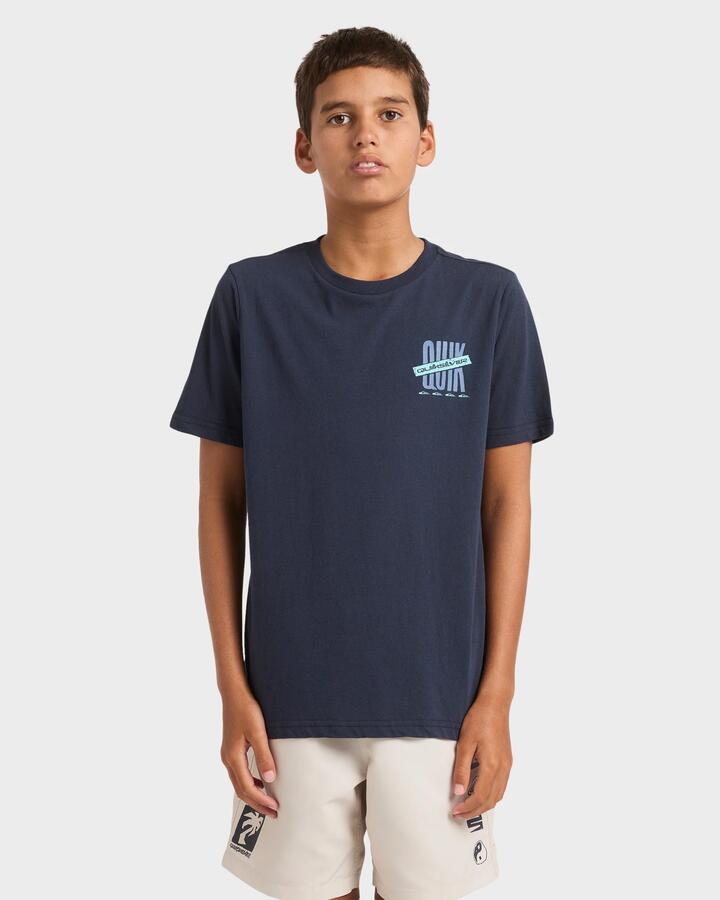 Image of T-Shirts. Product name - Quiksilver Boys 8-16 Repeater T-Shirt Dark Navy in Dark Navy colour by brand - Quiksilver