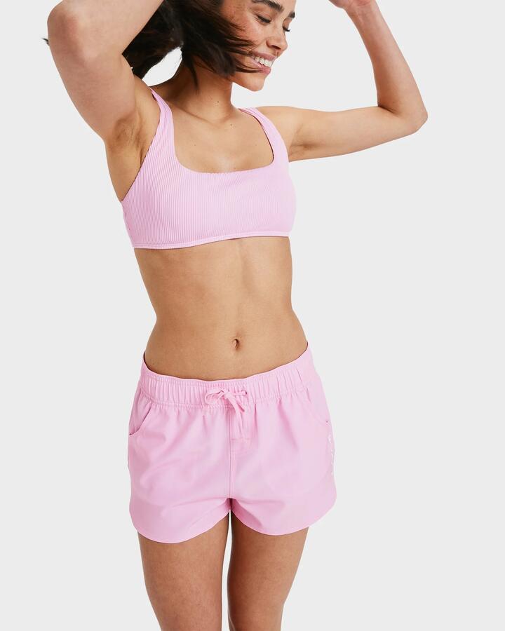 Image of Swimwear. Product name - Roxy Womens Wave 2" Boardshorts Bonbon in Bonbon colour by brand - Roxy