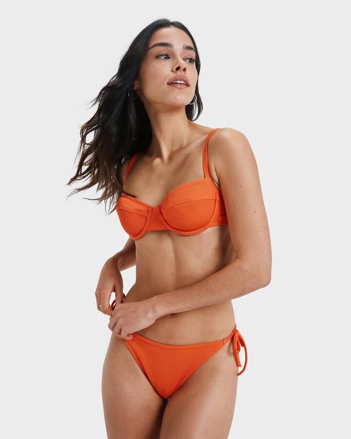 Image of Swimwear. Product name - Roxy Womens Roxy Love Bikini Top Tigerlily in Tigerlily colour by brand - Roxy