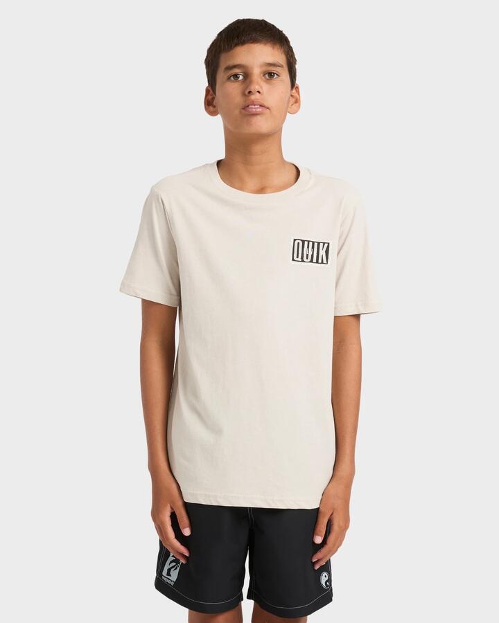 Image of T-Shirts. Product name - Quiksilver Boys 8-16 Static Box T-Shirt Moonstruck in Moonstruck colour by brand - Quiksilver