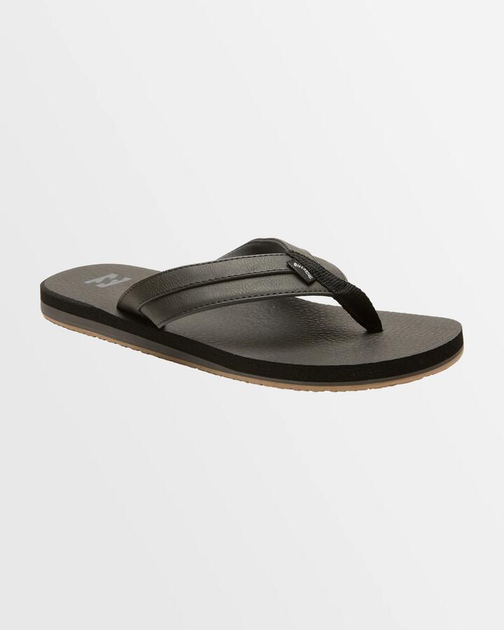 Image of Sandals. Product name - Billabong Mens All Day Impact Cush Thongs Black in Black colour by brand - Billabong