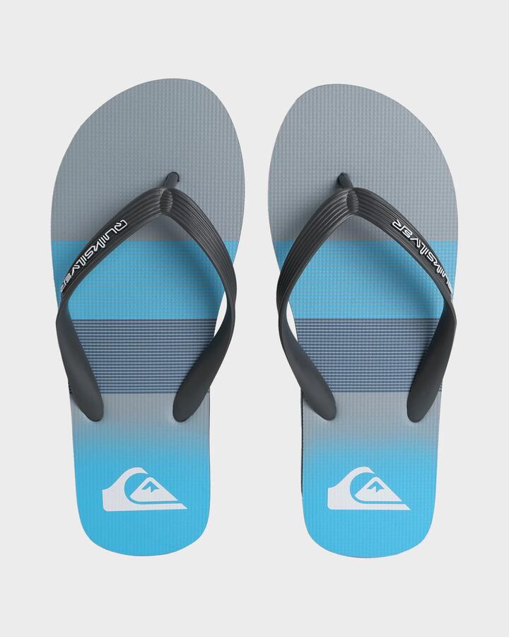 Image of Sandals. Product name - Quiksilver Mens Moncata Thongs Grey/Blue in Grey/Blue colour by brand - Quiksilver