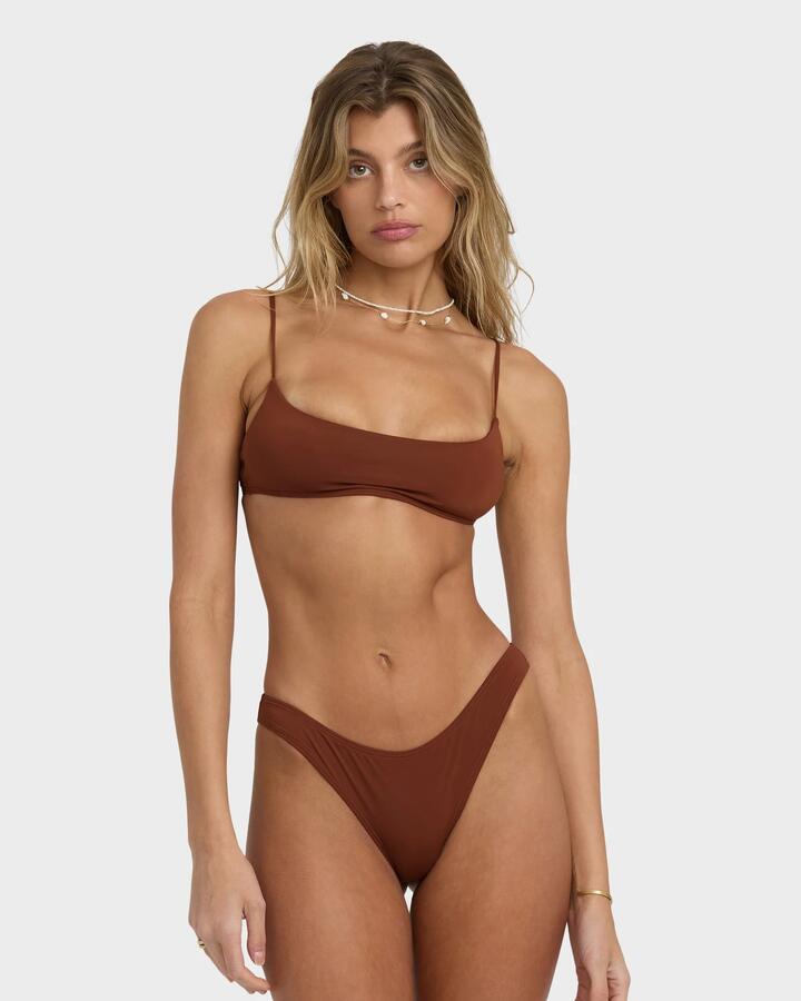 Image of Swimwear. Product name - Billabong Womens Sol Searcher Hike Bikini Bottom Cowhide in Cowhide colour by brand - Billabong