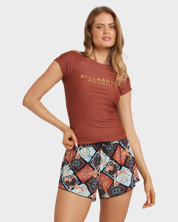 Image of Swimwear. Product name - Billabong Womens Forever Folk Boardshorts Black Pebble - in Black Pebble colour by brand - Billabong