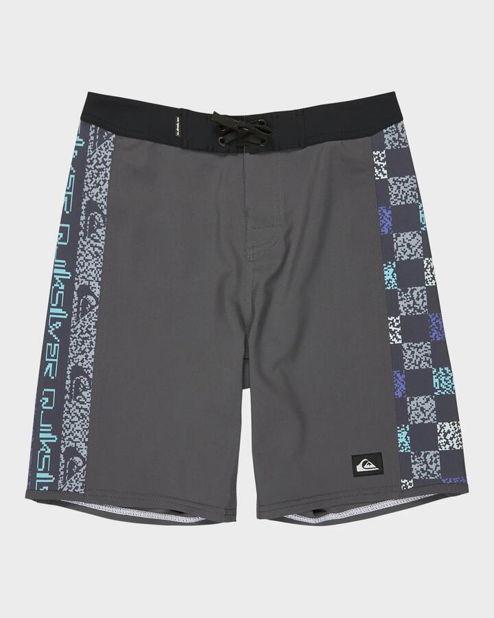 Image of Swimwear. Product name - Quiksilver Boys 8-16 Surfsilk 17" Boardshorts Iron Gate in Iron Gate colour by brand - Quiksilver
