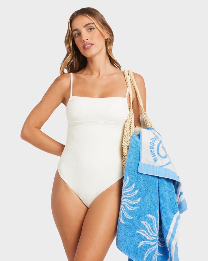 Image of Swimwear. Product name - Billabong Womens Sunrays Lara One Piece Swimsuit Salt Crystal in Salt Crystal colour by brand - Billabong