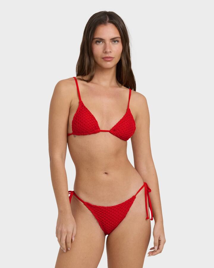 Image of Swimwear. Productname: Billabong Womens Twisted Tides Mini Triangle Bikini Top Red Aloha - in Red Aloha colour by brand - Billabong