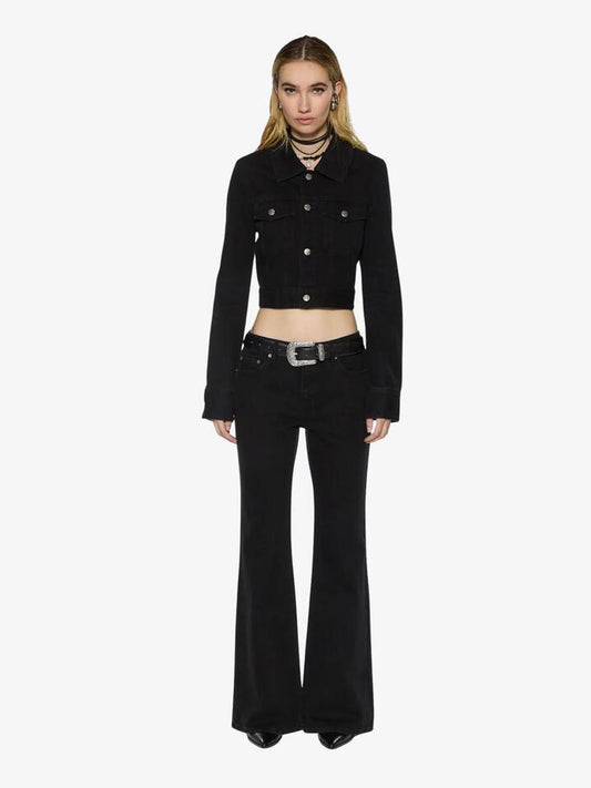 Image of a model wearing Denim. Productname: Ksubi Soho Lo Jet Black in BLACK colour by brand - Ksubi
