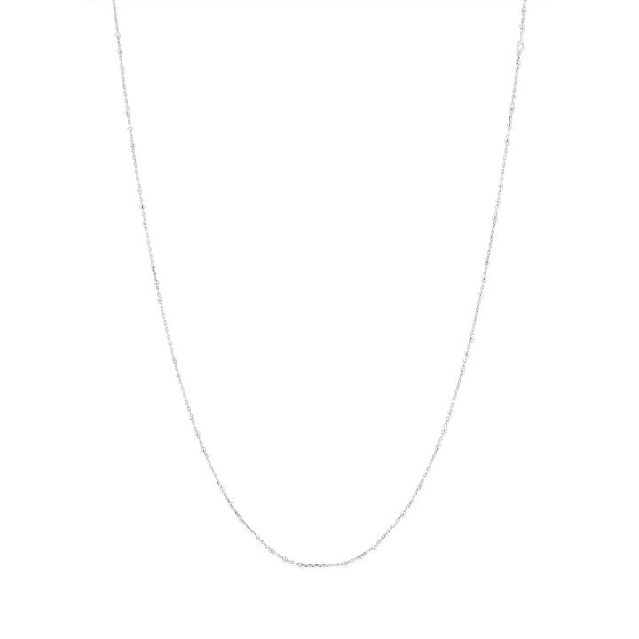 Image of Necklaces. Productname: 50cm Station Ball Paperclip Chain Necklace in Sterling Silver in Silver colour by brand - Bevilles