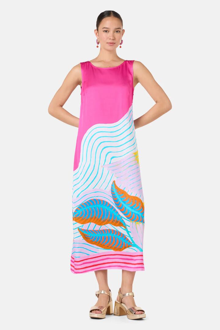 Image of Dresses. Product name - Past Lover Print Slip Dress in Print colour by brand - Gorman